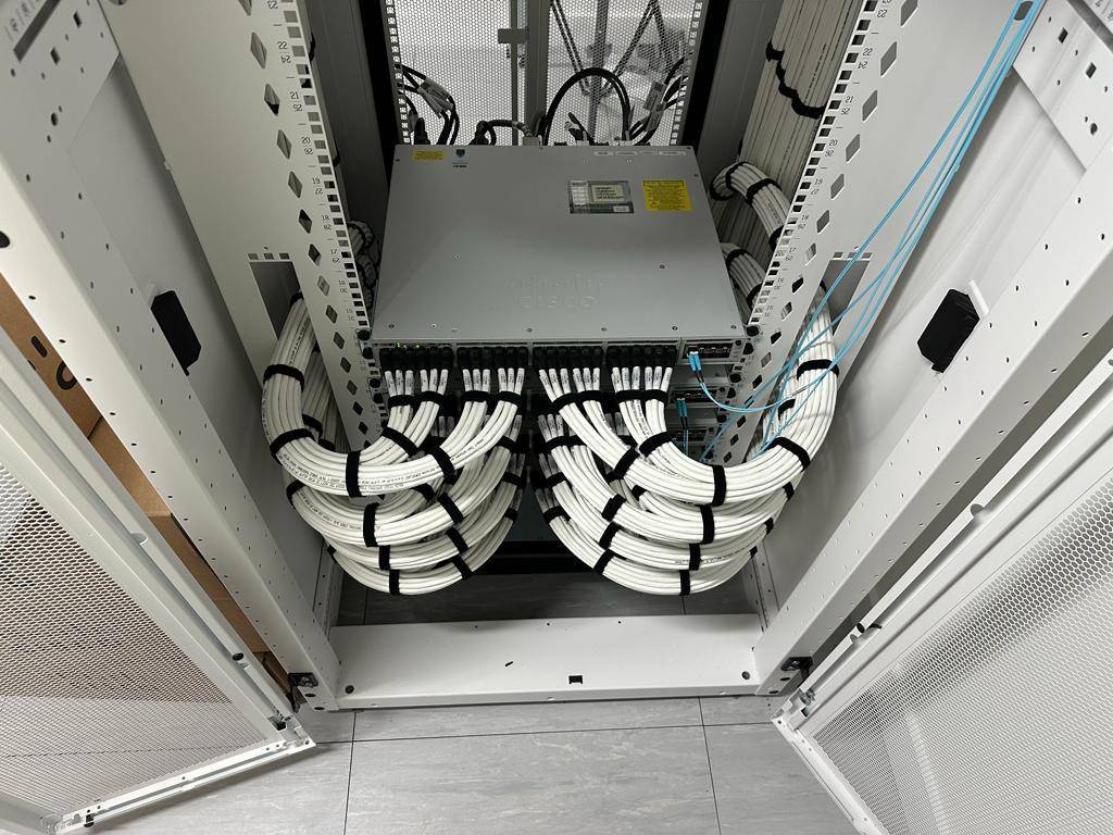 cables to cabinet